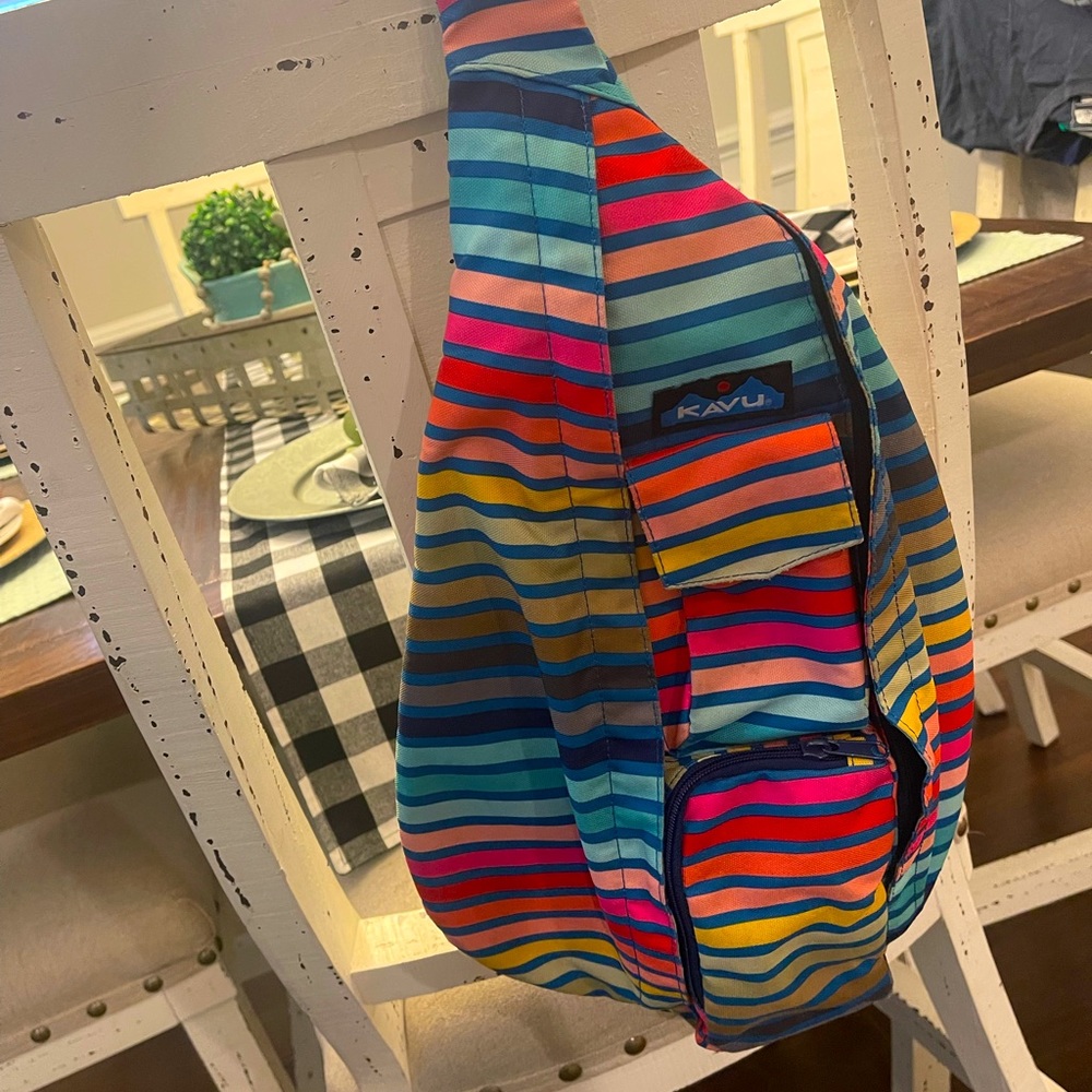 Kavu Roped Sling Crossbody Backpack—Chroma Stripe